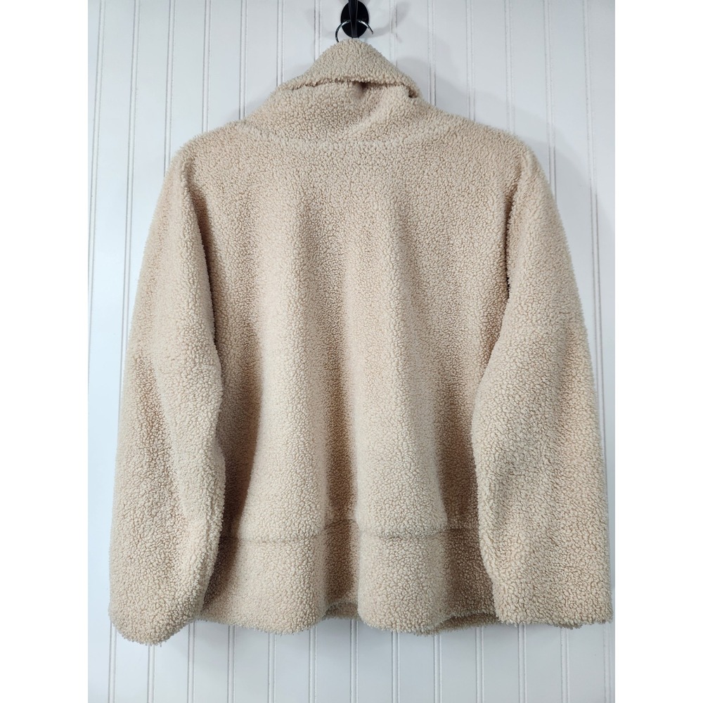 Tuckernuck Cream Sherpa Fleece Cowl Neck Pullover Sweater Size M Y2K Preppy - Picture 2 of 10